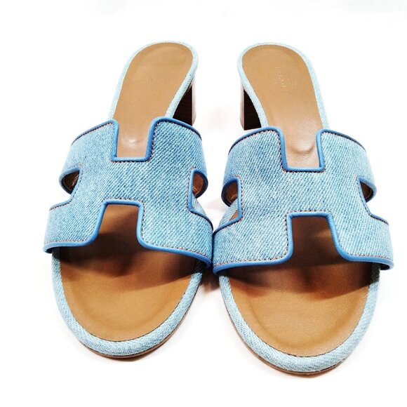 Hermes Sandals Women Light Blue Denim 475-052925 - Picture 2 of 8